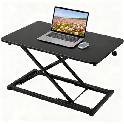 Height Adjustable Standing Desk Converter Keyboard Riser Black 23.6 Inch