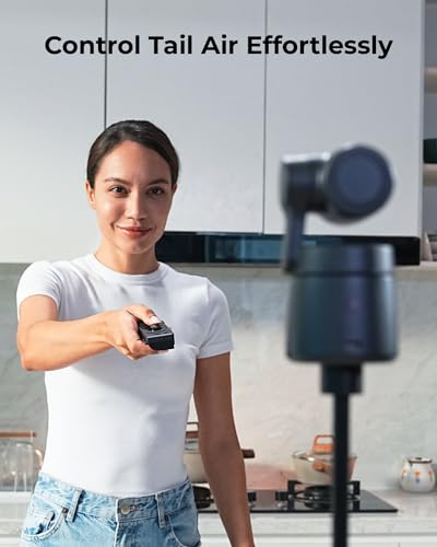 OBSBOT Tail Air & Smart Remote Combo, Streaming Camera with AI Tracking PTZ, Intelligent APP, Gesture Control, HDMI/USB-C/Wireless Webcam, Video Cameras for Filming, Worship, Content Creator, etc. | Intelligent APP, Gesture Control, HDMI/USB-C/Wireless We