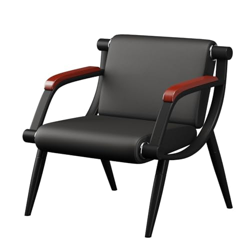 wonline Waiting Room Chairs, Office Furniture Reception Chairs with Arms, Leather Chairs is Suitable for Clinic,Airport,Hospital,Barber,Salon,Bank-Black - color: Black, size: 1-seat