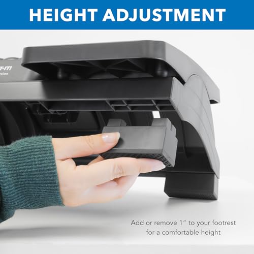 Mount-It! Foot Rest Under Desk, Dual Independent Pedals, Roller & Tilt