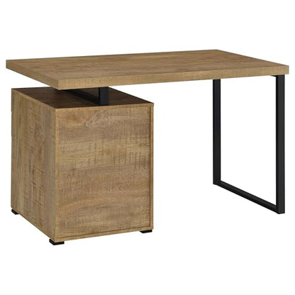 Coaster Brennan 47-Inch Rectangular 3-Drawer Desk with Storage Mango 800787 - color: Mango/Black