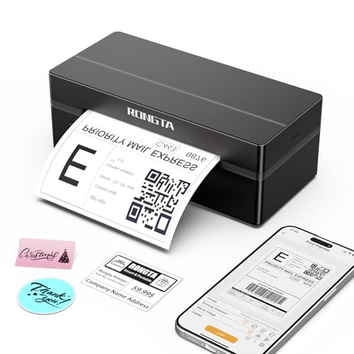 Rongta Bluetooth Thermal Shipping Label Printer, Wireless 4x6 Label Printer for Shipping Packages&Small Business, Compatible Windows/Mac/Android/iOS, RP425