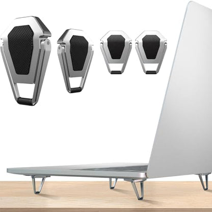 Laptop Stand Portable,Mini Invisible Laptop keyboard Riser for 12-20"Laptop - color: Silver-4