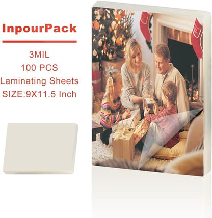 Clear Thermal Laminating Pouches 5mil Letter Size Plastic Laminator Sheets 9 x 11.5 Inch (300 Pack) - size: 5mil 300