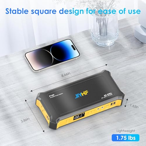 JIYHF Portable Power Bank with AC Outlet, 100W Portable Laptop Charger - style: P100 Yellow