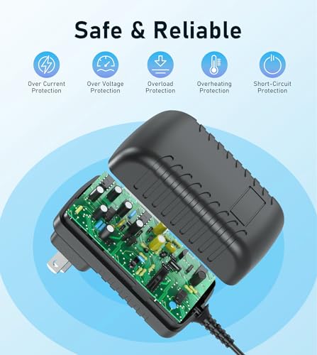 AC/DC Adapter Compatible with Plustek OpticFilm 135 120 Slide and Film, SmartOffice PS288, PS30D Duplex, MobileOffice D428 D430 D430-G High Speed Document Scanner Power Supply Charger