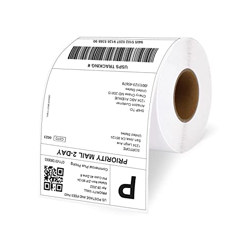 4" x 6" Direct Thermal Shipping Labels, 500 Labels per Roll - size: Roll- 500 Labels