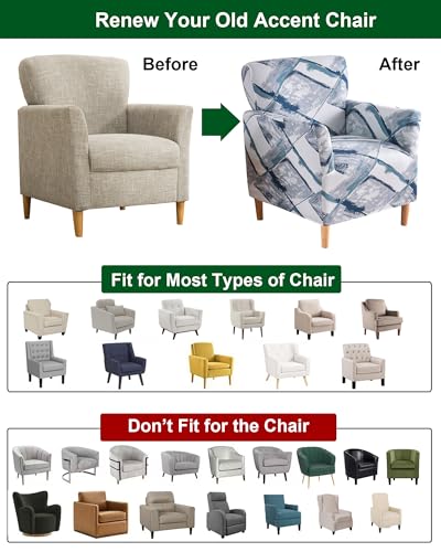 CRFATOP Accent Chair Cover, Stretch Armchair Slipcover for Living Room - color: Color A04