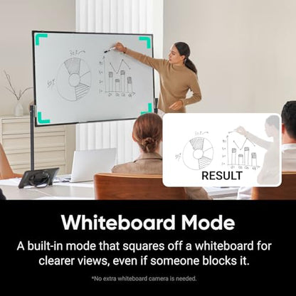 Insta360 Connect - AI Conference Room System with Android OS, Zoom Certified, Dual-4K Cameras, Speaker Tracking, 14-Mic Array, Voice Pickup to 33ft, Whiteboard Mode, Work with Teams/Google Meet/Webex