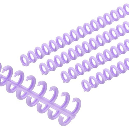 PATIKIL 8.5mm(0.3") Spiral Binder Ring,20 Pcs 30 Rings 25 Sheet Capacity Comb Binding Spines for Binding Paper Sheets Notebook Calendar Picture Album, Purple - color: Purple