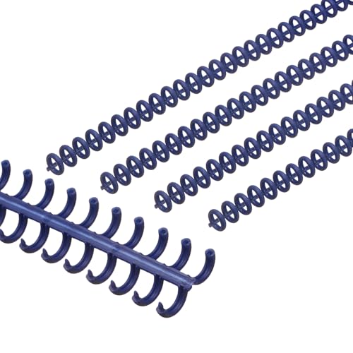 PATIKIL 8.5mm(1/3") Plastic Spiral Binding Coils, 30 Pcs Binding Spirals 20-25 Sheet Capacity Binding Spirals for Binding Paper Sheets, Dark Blue - color: Dark Blue, size: 8.5mm(1/3")