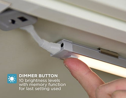 PureOptics LED Under Cabinet Kit with Motion Sensor, Dimmable Kitchen Accent Lights, Tool-Free Install, Cool White 4000k, 9" Length, 9", (LEDUC9-1CK) - color: Cool White, size: 9" 1-Bar Kit
