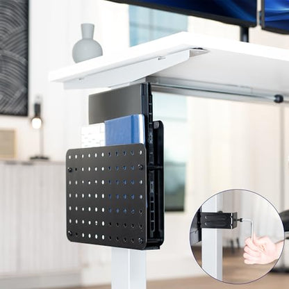VIVO Black Clamp-on 14 x 11 in Desk Leg Laptop Mount Holder, Mount-LHS1