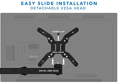 Mount-It! Large Monitor Desk Mount, VESA 200, up to 42" | Full motion arm with clamp and grommet base fits large and ultrawide monitors.