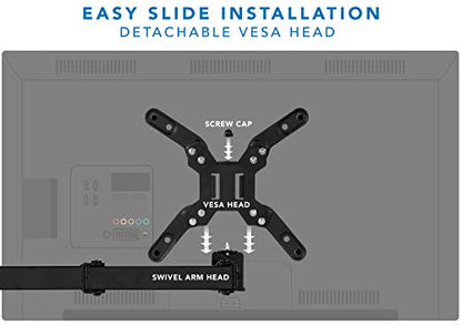 Mount-It! Large Monitor Desk Mount, VESA 200, up to 42" | Full motion arm with clamp and grommet base fits large and ultrawide monitors.