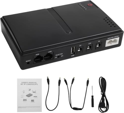 1018L Multi-Voltage DC UPS Backup Power Supply 5V 9V 12V Uninterruptible Power System for Router Phone Security Camera(1018L)