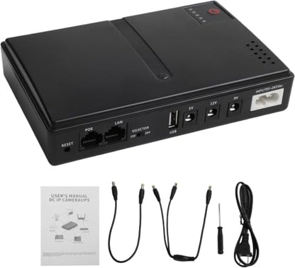 1018L Multi-Voltage DC UPS Backup Power Supply 5V 9V 12V Uninterruptible Power System for Router Phone Security Camera(1018L)