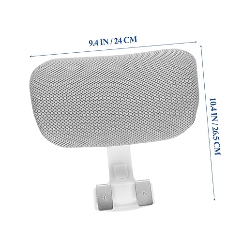Chair Head Pillow White Headrest Pillow for Office Chair Ergonomic Design Easy to Install Adjustable Height - color: White