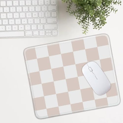 Mouse Pad for Desk with Stitched Edge, Premium Cute Washable Mouse Pads. Computer Mousepad with Non-Slip Rubber Base, Mousepads for Laptop, 9.25x7.75x0.12 inch (Classic Checker) - color: Classic Checker
