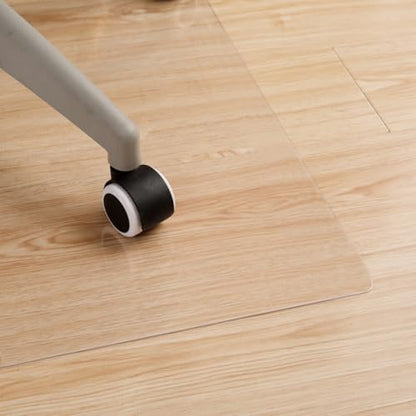 AMBERIS Chair Mat for Hardwood Floor, 35"×47"×0.06" Office Chair Mat, High Grade Transparent PVC Mat for Rolling Chairs - size: 90×120cm (35"×47")