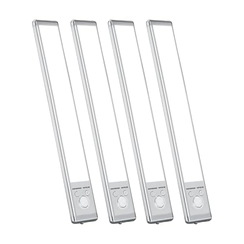 4 Pack Under Cabinet Lighting, 10in Rechargeable Motion Sensor Light Indoor - size: 10in-4pack