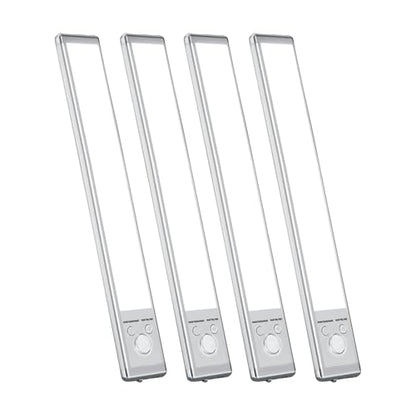 4 Pack Under Cabinet Lighting, 10in Rechargeable Motion Sensor Light Indoor - size: 10in-4pack