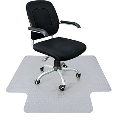 LEMY 48 Inch x 36 Inch 1/8 Inch (3MM) Thickness PVC Floor Office Chair Mat Transparent Plastic Carpet Floor Protector for Chair Desk Home Office - size: 48x36 With Lip