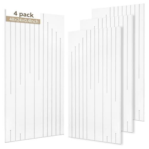 Acoustic Wall Panels Sound Absorbing Panels Noise Reducing for Walls - color: White