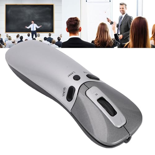 GOWENIC WirelessPresentationClicker, 2.4G Wireless Connectivity, Plug and Play, Gyroscope Technology, Ergonomic Design and Durability
