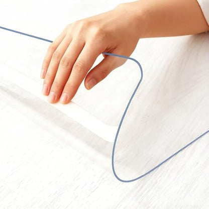 Clear Table Protector 12 x 12 Inch, 1.5mm Thick Plastic Table Cover, Waterproof PVC Clear Table Cover Protector, Desk Mat Writing Desk Pad for Desktop, Coffee & Dining Room Tabletop - size: 12" x 12"