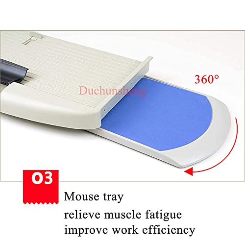 IBOWZ Keyboard Drawer Tray Slide-Out Keyboard Tray,Ergonomic Sliding Under Desk Keyboard Platform,Relieve Muscle Fatigue,Keyboard Shelf Easy to Install,with 360°Rotation Mouses Tray/White - color: White