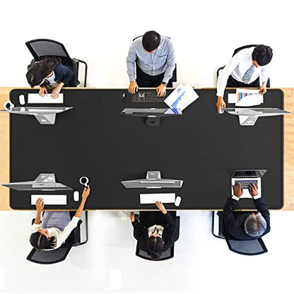 CENNBIE 78.7" x 39.4" Leather Desk Mat, Extra Large Desk Pad for Full Desk - color: Black, size: 39.4" x 78.7"