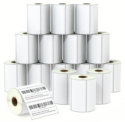 BETCKEY - 4" x 2" (102 mm x 51 mm) Thermal Labels, [16 Roll/12000 Labels] - color: 16 Rolls