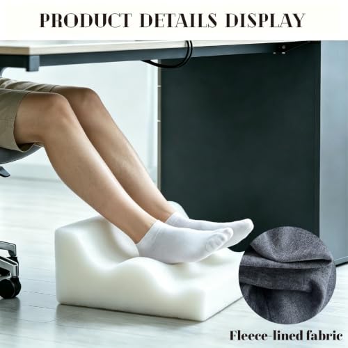 Foot Rest for Under Desk at Work (Khaki, 002) | Office Desk Accessories with Washable Removable Cover, Foot Stool for Office, Car, Home to Foot Support and Relax Ankles ﻿ - color: Khaki, size: 002
