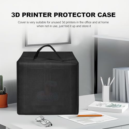 3D Printer Cover for FLASHFORGE Adventurer 5M 3D Printer | Heavy Duty Waterproof Anti-static Nylon Lid ,3D Printer Universal Protective Case (Black) - color: Black