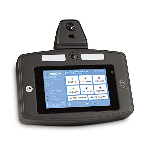 Touch-Free Voice Control and Facial Recognition Time Clock with Temperature Reader (DR2500)
