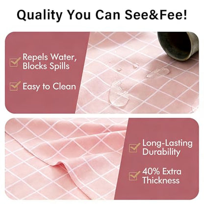 Table mat, Waterproof and Moisture-Proof, Simple and monotonous, Decorative for Dining Tables and Office desks,Pink
