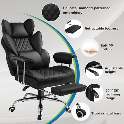 GTPLAYER Gaming Chair, Computer Chair with Footrest and Lumbar Support, Height Adjustable Game Chair with 360°-Swivel Seat and Headrest and for Office or Gaming (White) - color: Purewhite
