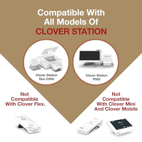 Thermal Paper for Clover Station P100, P500 & Clover Duo C505-10 Rolls - size: 10 Rolls, style: Clover Station