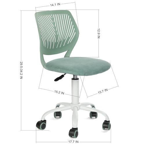 Homy Casa Ergonomic Adjustable Chair with Swivel Base and Cushioned Backrest for Kitchen Counter Dining Island and Home Lounge (Mint Green) - color: Mint Green