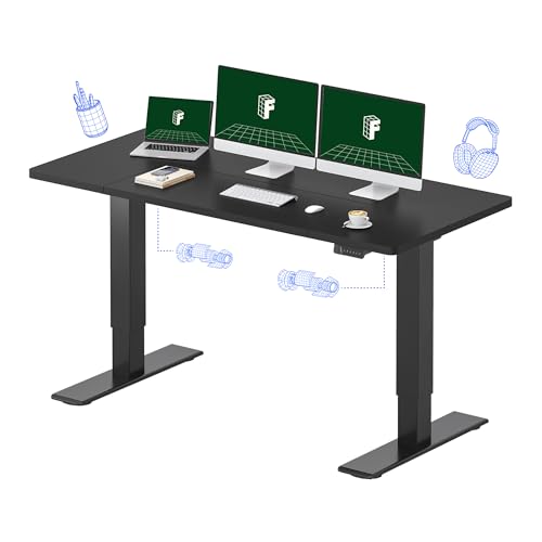 FLEXISPOT 63"x28" Electric Standing Desk, Black - color: Black, size: 63x28"