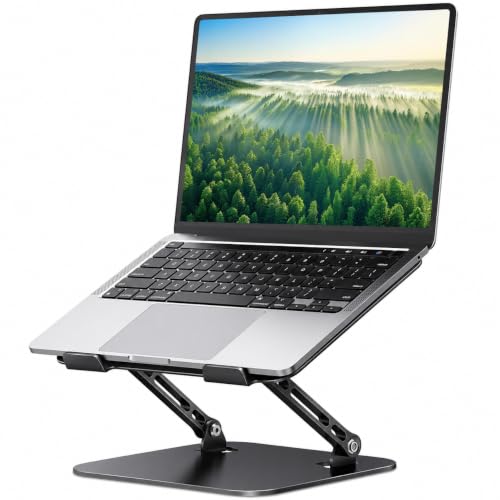 Orlian Adjustable Aluminum Laptop Stand for Desk, Laptop Riser for 11-16" - color: Black, size: 16"