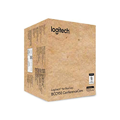 Logitech BCC950 Desktop Video Conferencing Webcam & Speakerphone - Black | Desktop webcam & speakerphone system for small rooms, 1-4 people, 1080p HD webcam, noise-reducing speakerphone, PC & Mac