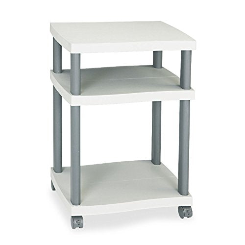 Safco Products 1860GR Wave Desk Side Printer Machine Stand, Light Gray - style: Desk Side