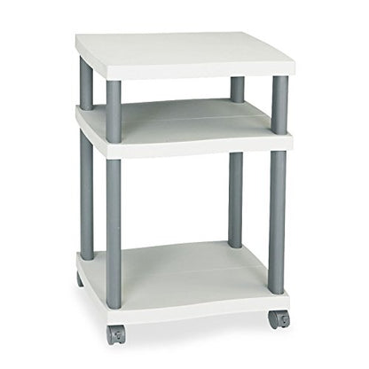 Safco Products 1860GR Wave Desk Side Printer Machine Stand, Light Gray - style: Desk Side