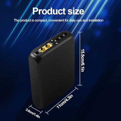 48Wh UPS Battery Backup, DC 5V/9V/12V & Passive POE 24V/48V | Uninterruptible Power Supply for WiFi Router, Modem, ONU, CCTV Camera, USB-A & USB-C