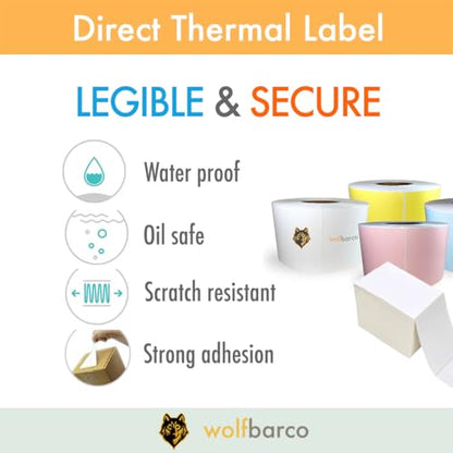 (13,550 Labels, 10 Rolls) 2" x 1" Direct Thermal Labels, White, Perforated, 1" Core, 1355 Labels/Roll – Compatible with Zebra, Rollo, Munbyn, Nelko & More Direct Thermal Printers - size: 2" x 1", style: 10 Rolls
