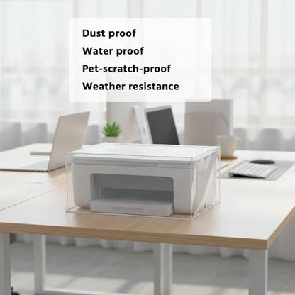 Printer Dust Cover Case Water Proof Protective Clear Transparent jacket,compatible with HP, EPSON,CANON, BROTHER, PIXMA Officejet - size: 15W x15D x11H