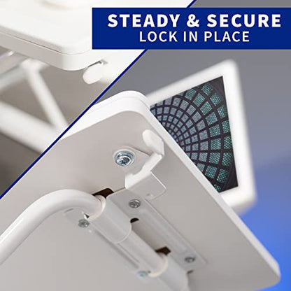 VIVO White 27 in Single Top Keyboard and Mouse Riser, DESK-V000PW - color: White