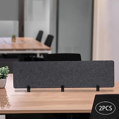 Desk Divider,Modern Stand Up Desk Store ReFocus Raw Clamp-On Acoustic Desk Divider Mounted Privacy Panel,Sound Blocking Desk Divider,Desktop Mounting (60inx16in) - size: 60inx16in